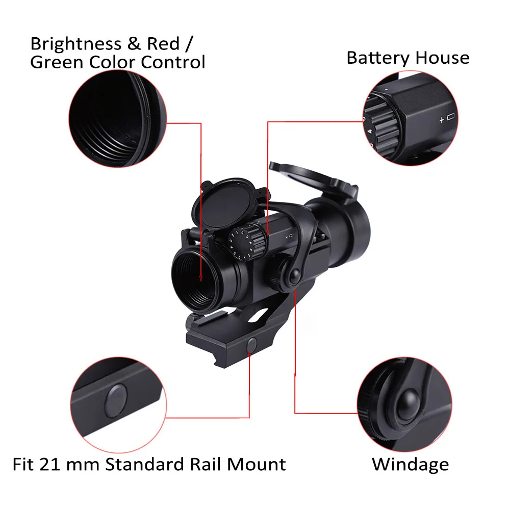 Горячая Распродажа охотничьи прицел 32 мм M2 лазерный с рефлекторной красной