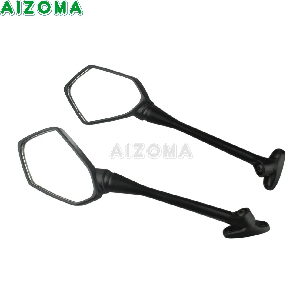 Motorcycles Black Left&ampRight Side Rearview Mirrors Street Bike Long Stem Rear View Mirror for Honda CBR250 CB1300S 2003-2012 |