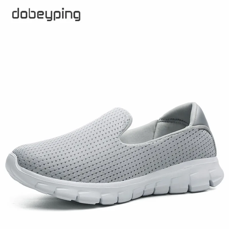 2018 New Spring Autumn Women's Casual Shoes Air Mesh Woman Loafers Slip On Female Flat Shoe Solid Women Sneakers Plus Size 35-42