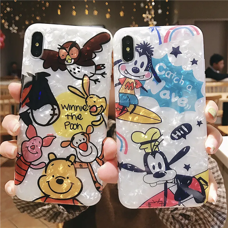 Для iphone X Милая ракушка Минни чехлы для телефонов 7 plus 6 6s 8 Plus мультфильм Винни