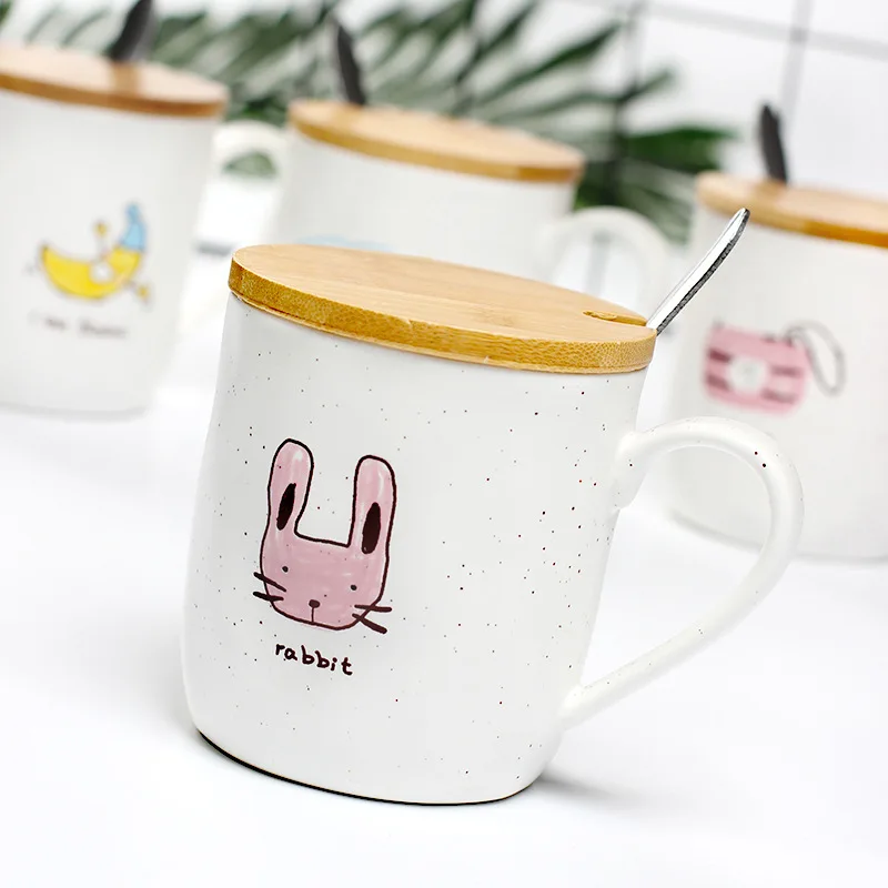 400 мл мультфильм керамическая кружка Творческий Молоко чашку кофе с крышкой