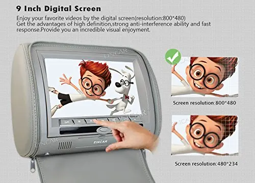 Двойной Высокое разрешение цифровая Экран 2 к автомобильному подголовнику пара