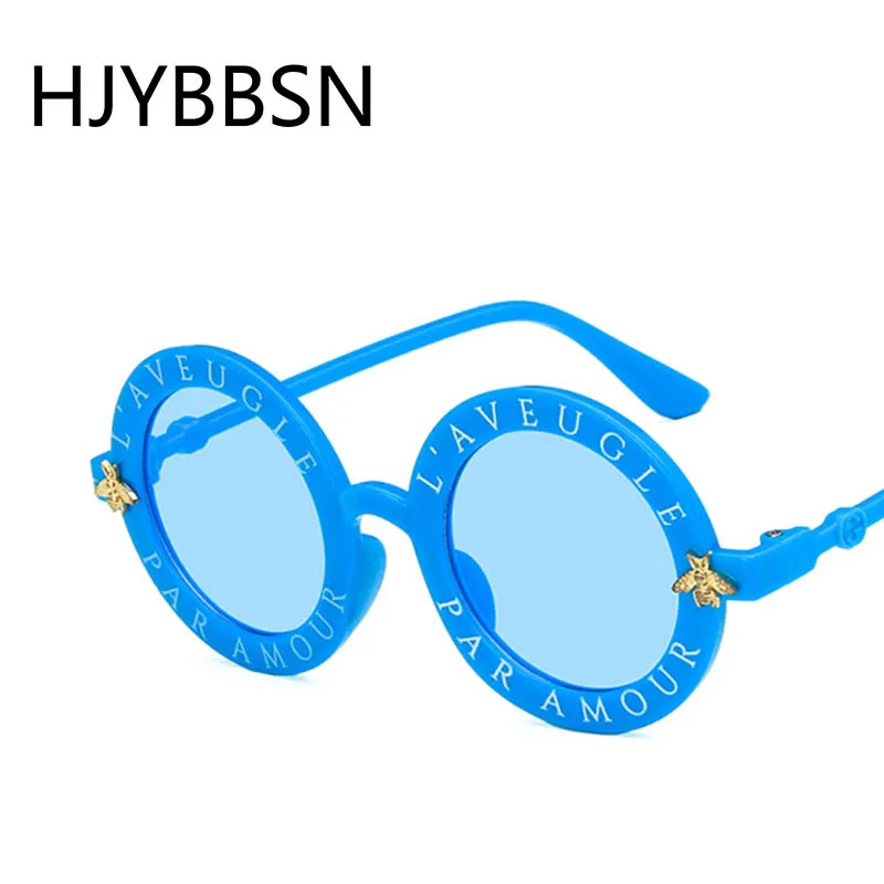 HJYBBSN английские буквы круглые детские солнцезащитные очки милые для мальчиков и девочек солнцезащитные очки для детей маленькие защитные очки для лица UV400