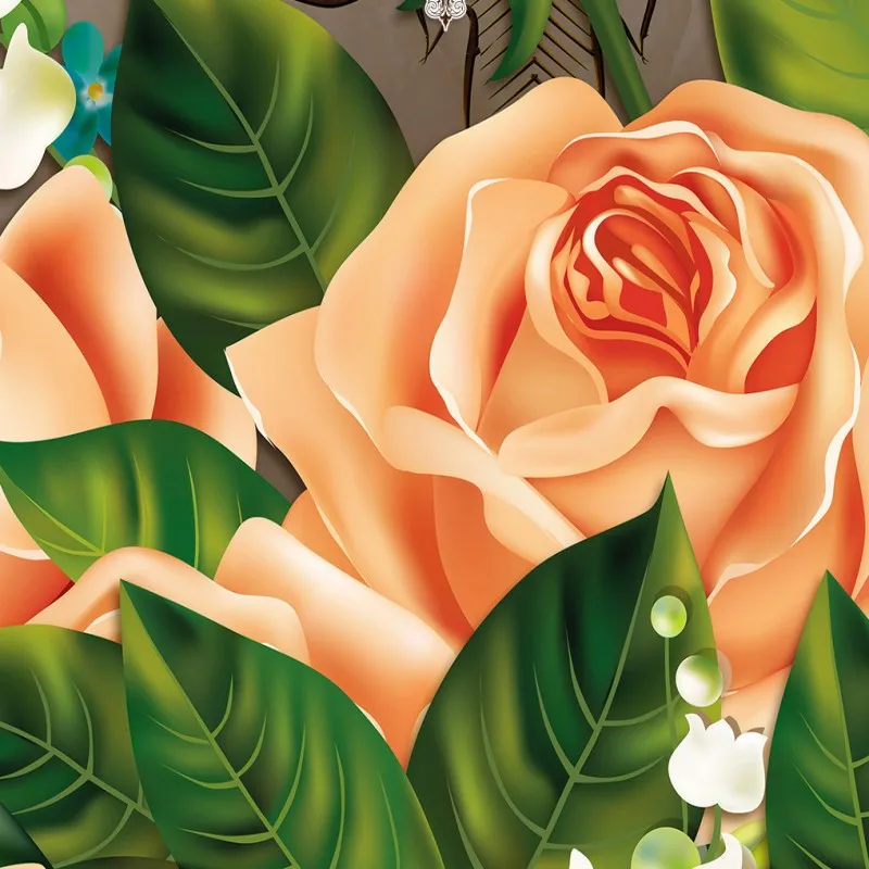 Бесплатная доставка винтажные настенные 3d обои для пола из розового мрамора на