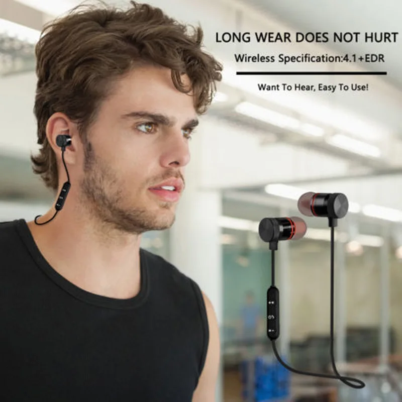 Duszake спортивные Bluetooth наушники беспроводные гарнитура для бега с микрофоном