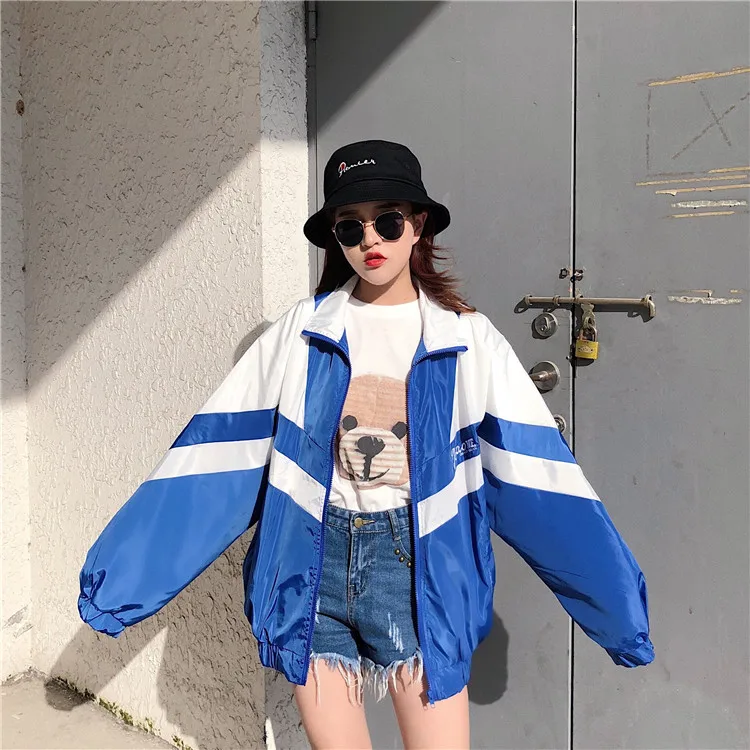 Распродажа! Весенняя куртка-бомбер в стиле унисекс BF Harajuku, Свободное пальто с нашивками в виде букв, Дизайнерская куртка для женщин, Базовая куртка большого размера