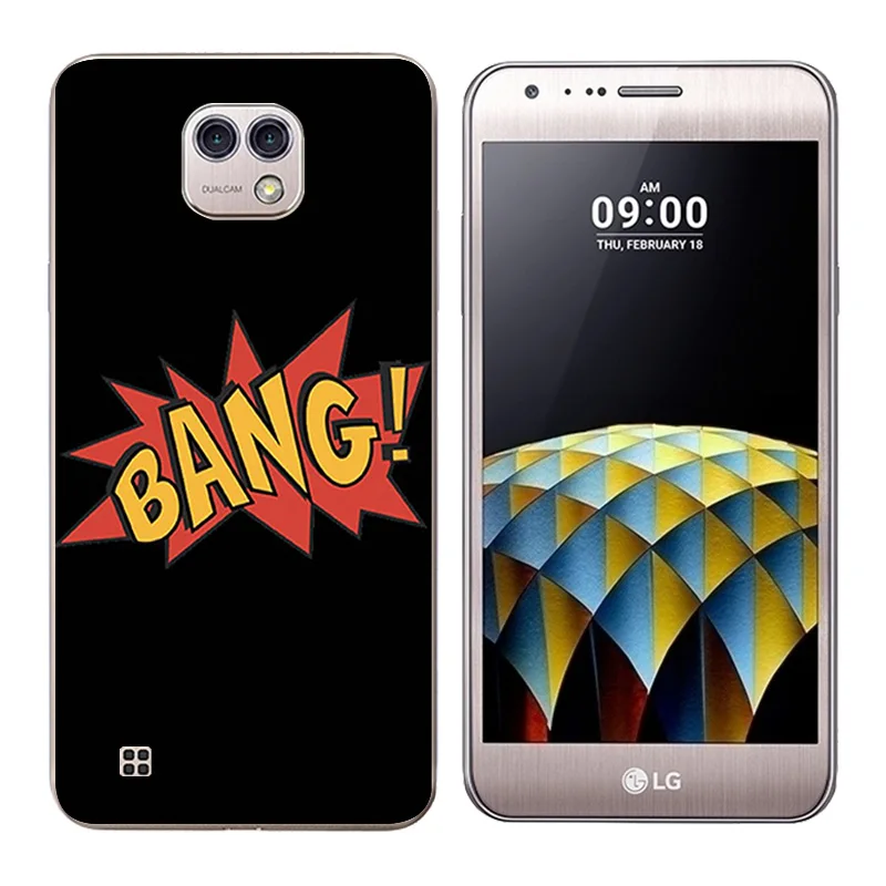 Чехол для LG X Cam K580 5 2 &quot черный силиконовый чехол с буквенным принтом мягкий TPU
