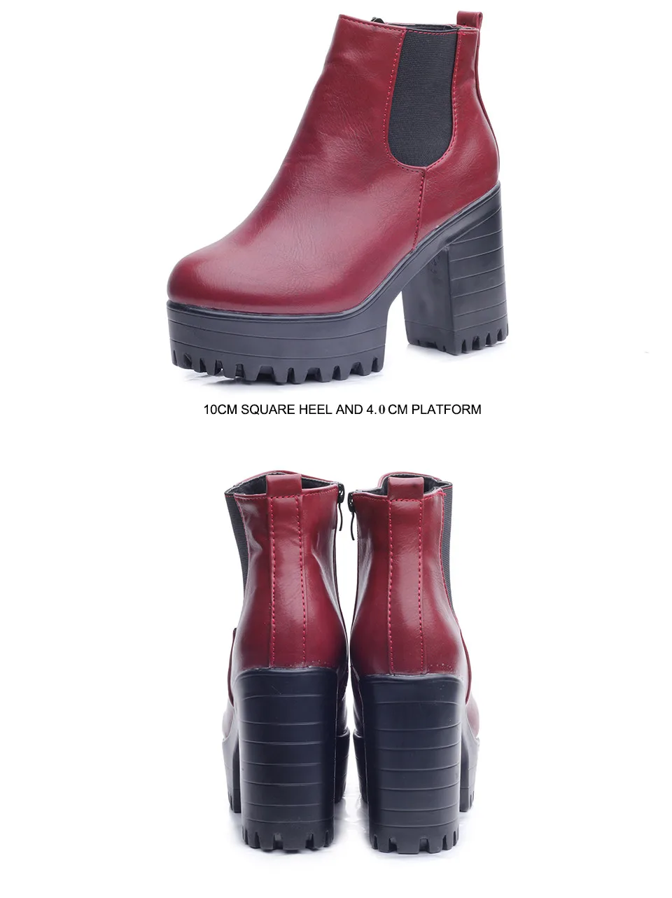 Dwayne botas mujer; модные женские ботинки на квадратном каблуке и платформе; zapatos mujer; ботфорты из искусственной кожи; мотоботы