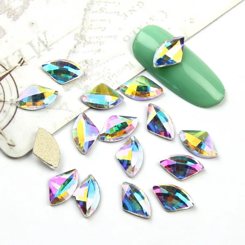 Elessical 12 формы 1 пакета(ов) AB Цвет Стекло Кристалл Rhinestone ногтей очарование Маникюр 3D