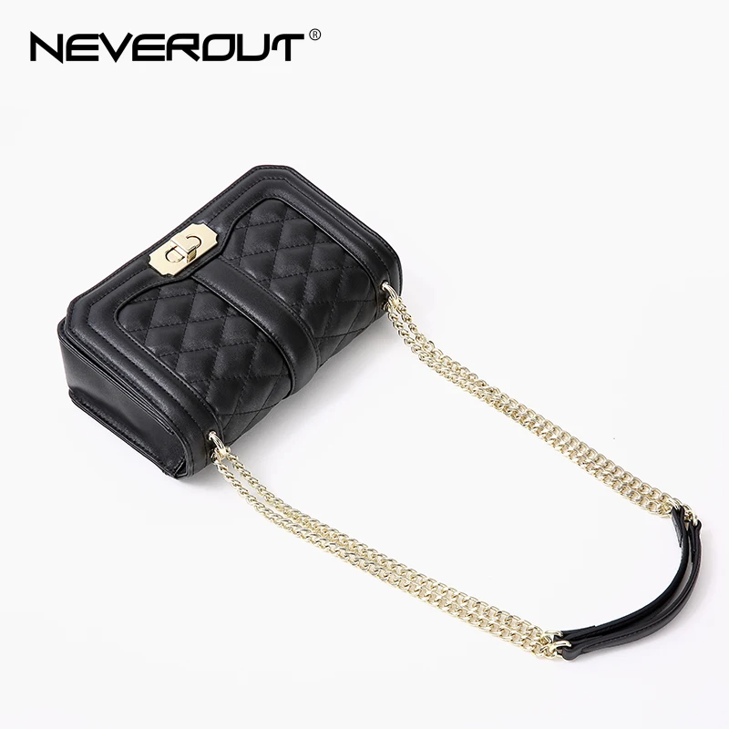 NEVEROUT однотонные кожаные стеганые стильные сумки-мессенджеры, женская маленькая сумка с клапаном, маленькие сумки, сумка на плечо, основная Женская сумка через плечо
