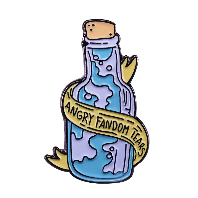 Angry fandom слезы отворот булавка красивый ОСЧС окраска вдохновение patreon значок