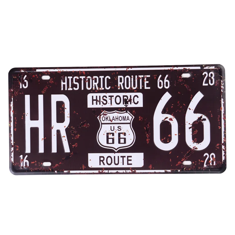 D Красный светильник в стиле знаменитостей фильма, жестяные знаки Route 66, автомобиль, винтажный Металлический Гараж, номерной знак, табличка, плакат, бар, стена, 16X30 см, C8 - Цвет: D