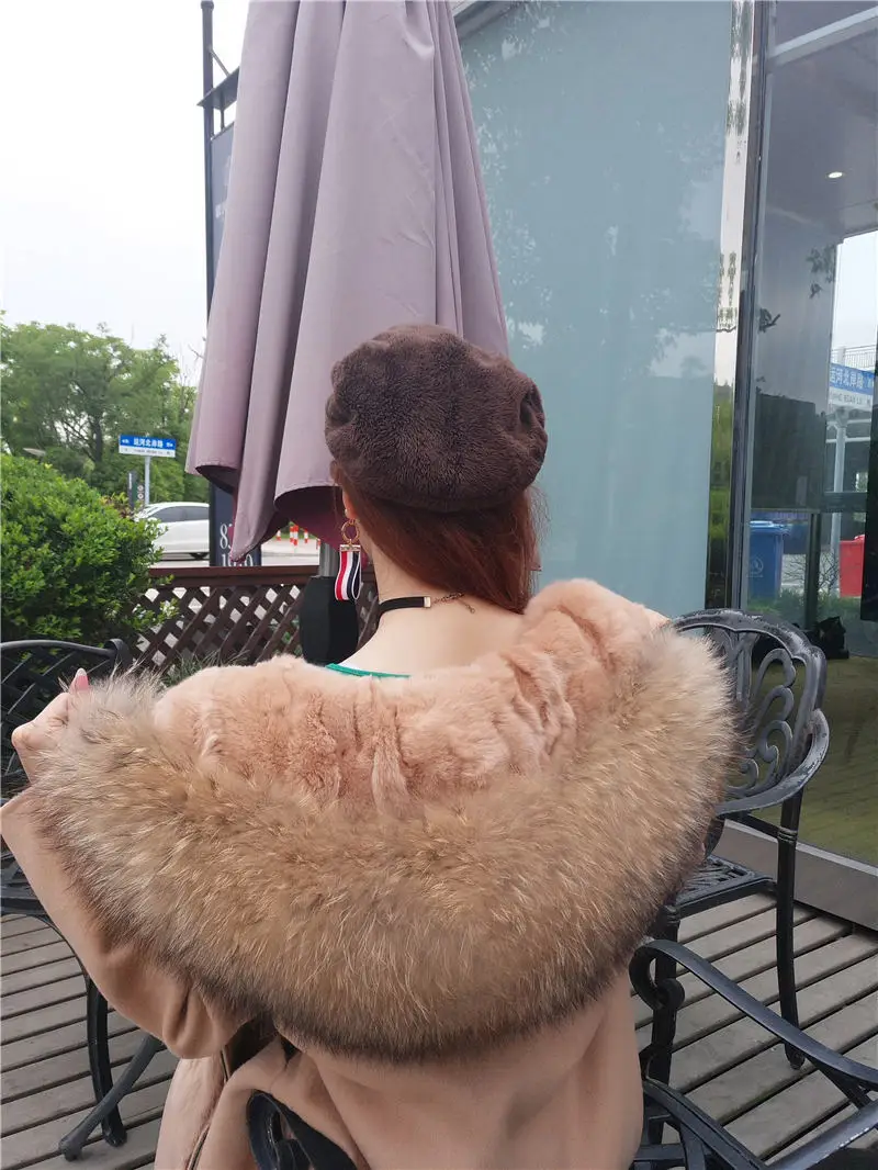 Новинка 2019 зимняя парка шерстяное кашемировое пальто женская меховая куртка с