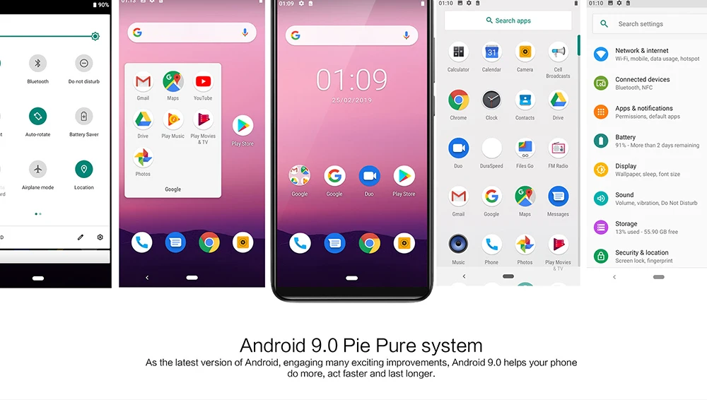 Мобильный телефон Cubot J7 5," 18:9 дисплей Android 9,0 Pie Face ID двойная задняя камера 13 МП 2800 мАч смартфон с двумя sim-картами