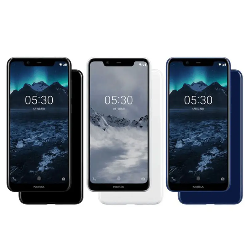 Nokia X5 4G 64G Android 8 1 3060 mAh 3 камеры двойная Sim отпечаток пальца 5 86 дюймов Восьмиядерный