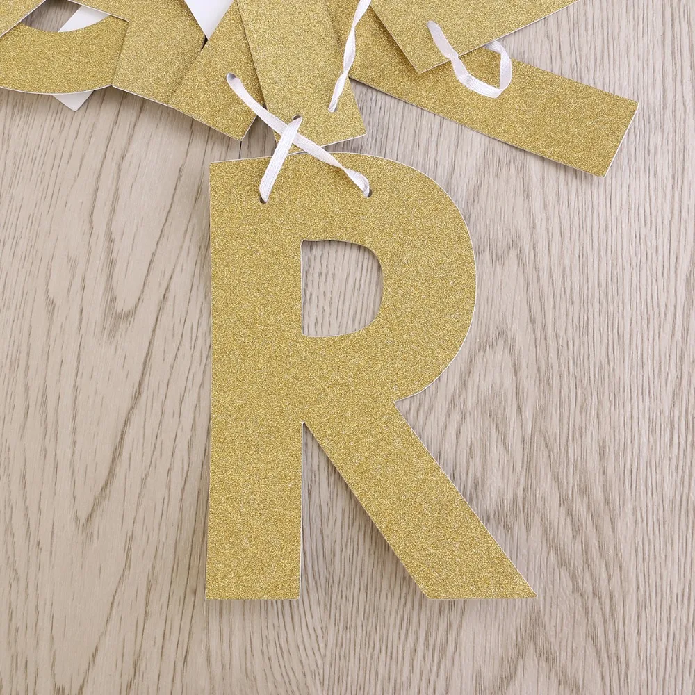 Счастливый плакат &quotс днем рождения&quot шикарные блестящие золотые вечерние