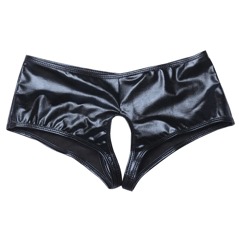 Новинка женское нижнее белье Wetlook искусственная кожа без косточек бикини