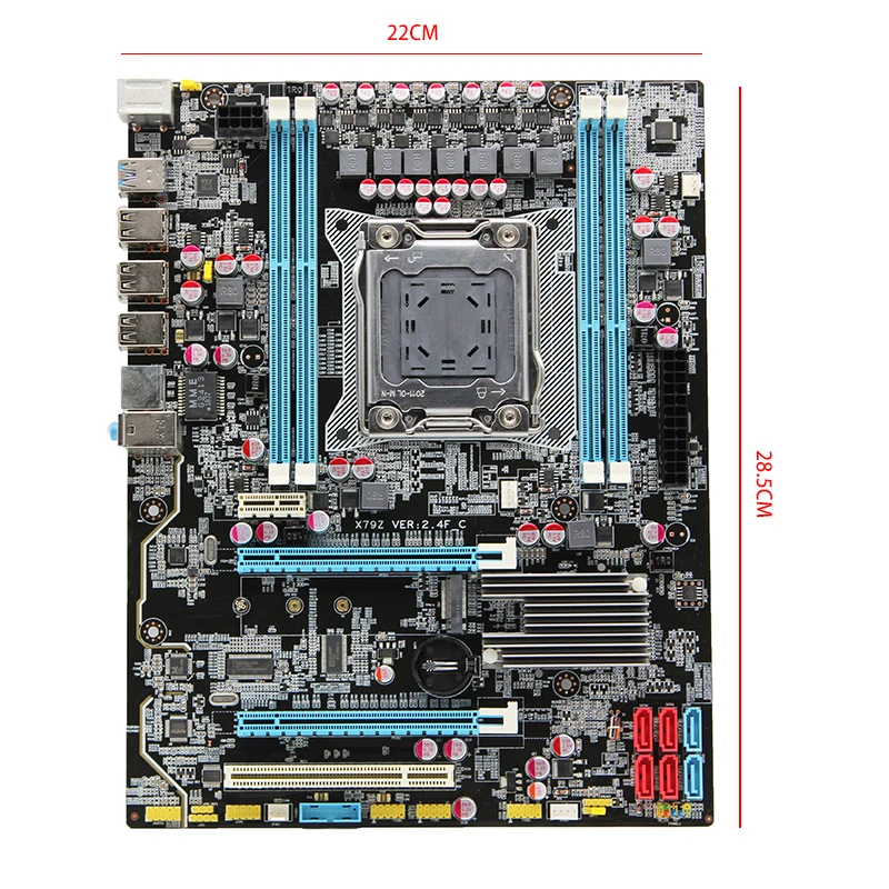 X79 материнская плата LGA 2011 слот PCI-E16X M.2 поддерживает память ECC Reg и процессор Ксеон E5 SATA3 USB2.0 4DDR3