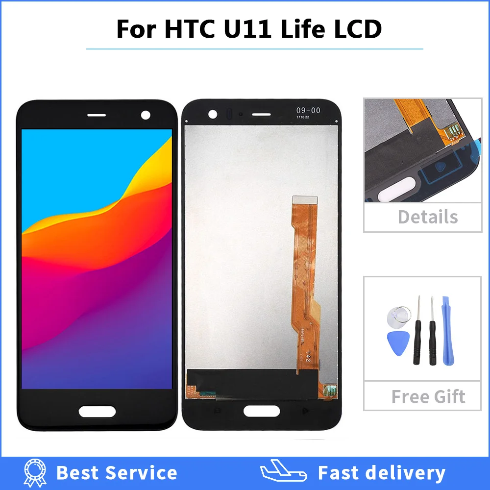 Новый черный 1920x1080 Для htc U11 lite ЖК-дисплей с сенсорным экраном дигитайзер сборка