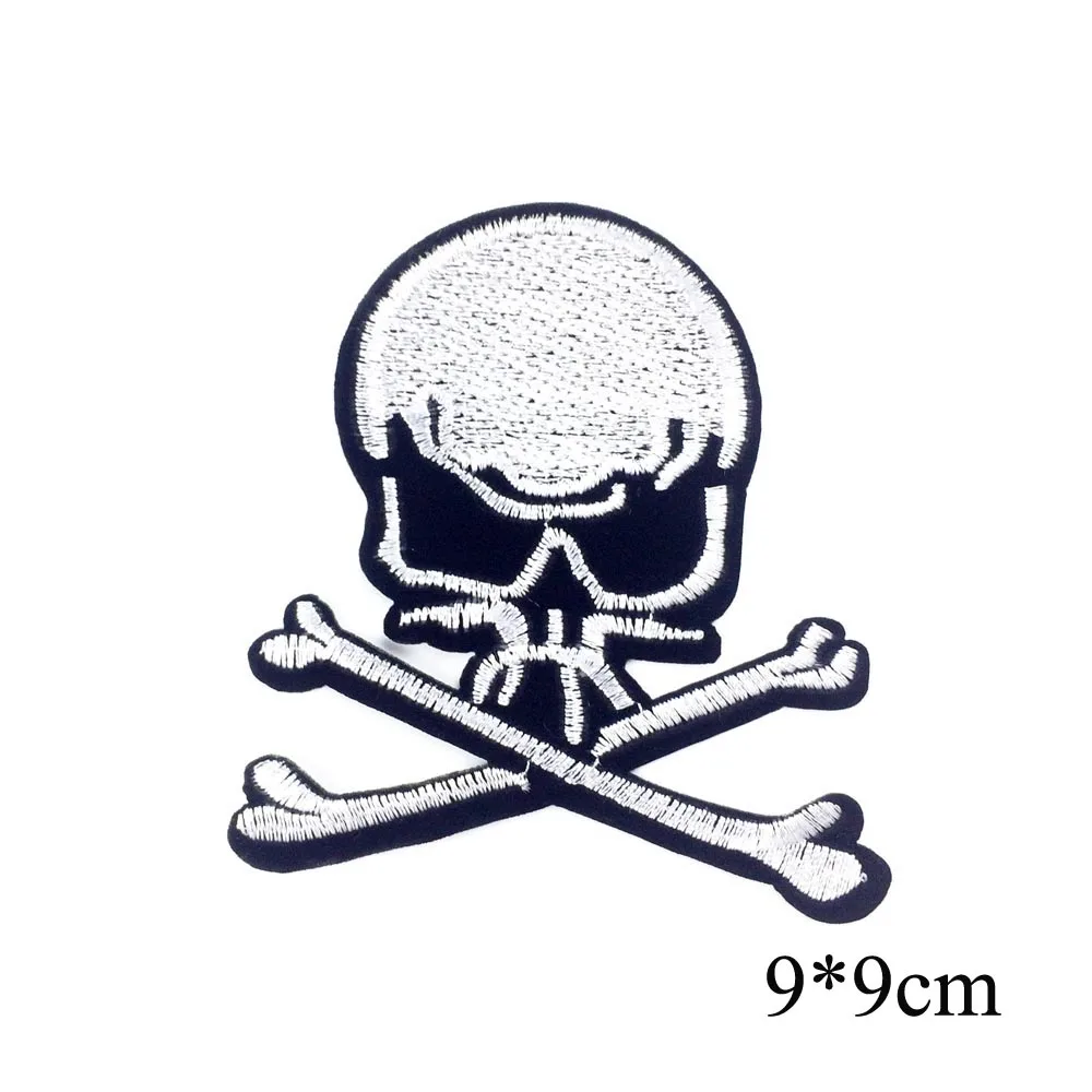 Вышитый бейдж Для морального духа патчи с черепом в стиле панк утюгом для одежды