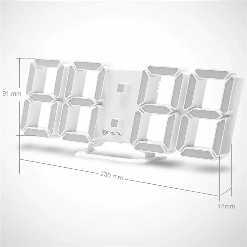 Digoo DC-K4 современные настенные часы большой 3D светодиодный цифровой настольные