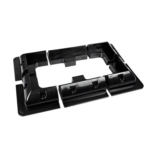 6BracketsCorner Side Набор солнечных панелей ECOWORTHY, ABS черный пластиковый кронштейн или Z монтажные кронштейны, солнечная панель, подставка, рамка, набор, кемпинг, RV, лодка - Цвет: 6BracketsCorner Side