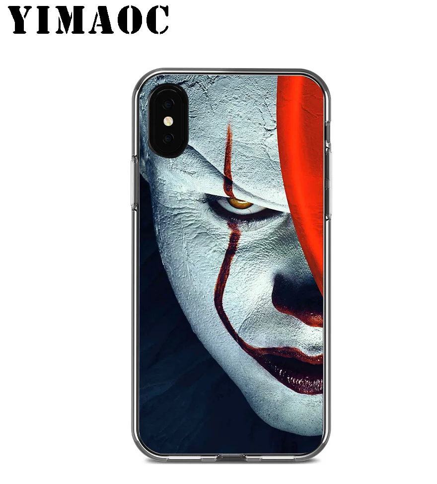 YIMAOC The Clown Horror IT Soft Silicone Case for Apple Iphone 11 Pro Xr Xs Max X 10 8 Plus 7 6S 6 SE 5S 5 7Plus 8Plus |