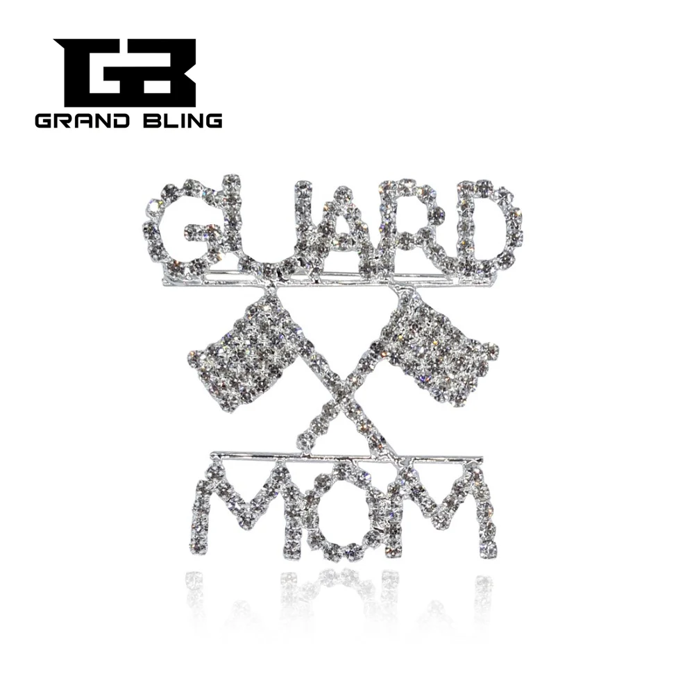 Грандиозные стразы брошь в виде слова булавка для мамы подарок необычный дизайн