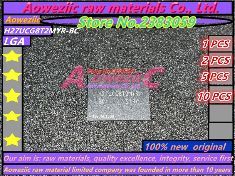 

Aoweziic 100% Новый оригинальный H27UCG8T2MYR-BC чип памяти LGA h27ucg8t2mir BC