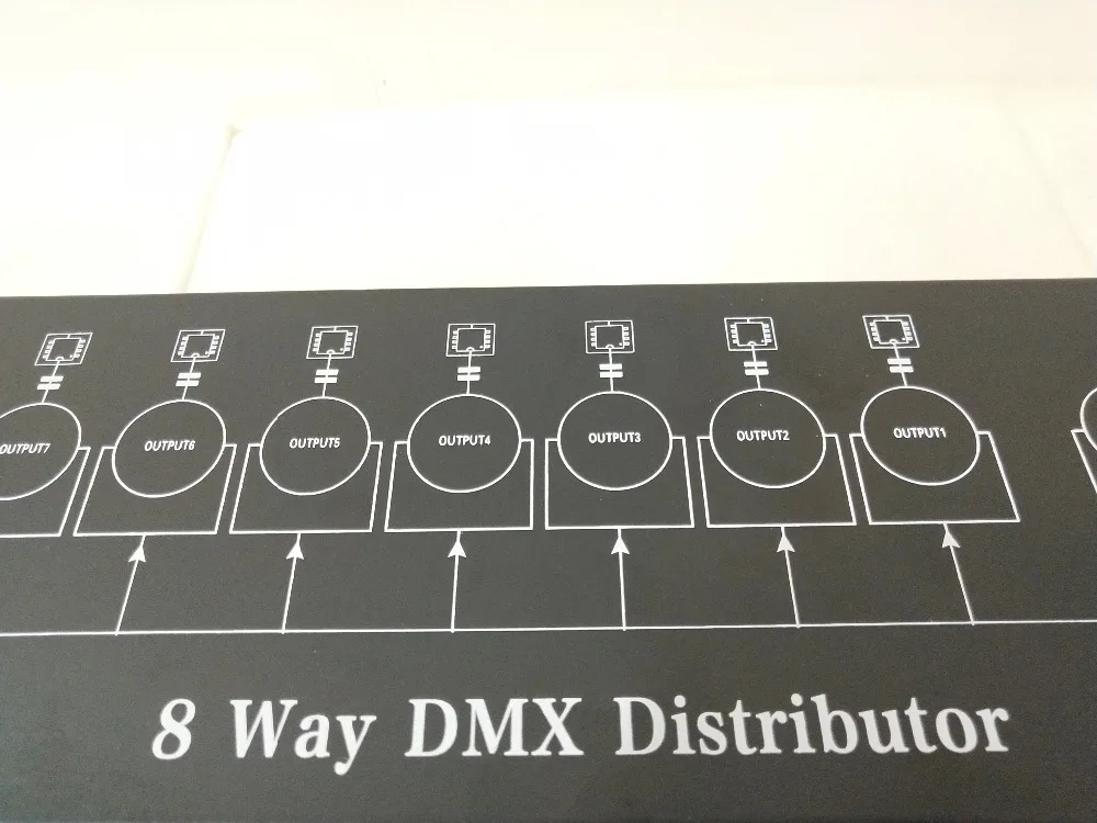 Новый светильник сценического DJ DMX512 сплиттер разветвитель сигнала Усилители 8 way
