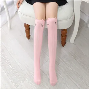 Pink Детские гольфы для маленьких девочек, мягкие хлопковые теплые колготки, чулки, колготки - Цвет: Pink