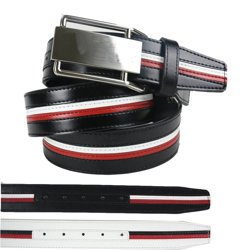 2017 мужская Т. И. Гольф Пояса Коускин Натуральная Кожа Регулируемая Контрастность