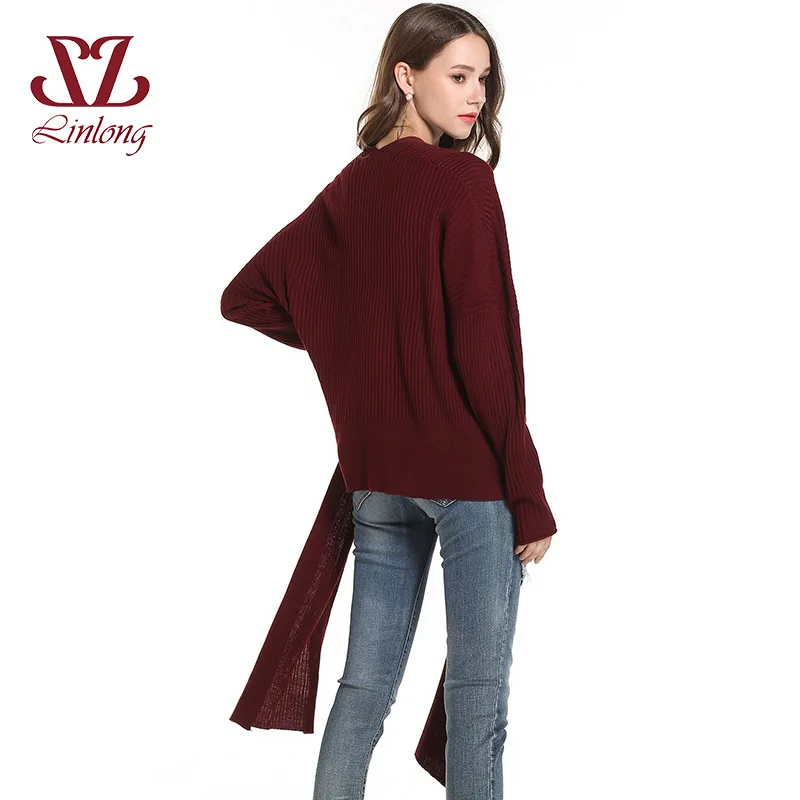 2018 Теплая осень черный красный weater Женщины Кардиган Повседневное Вязание