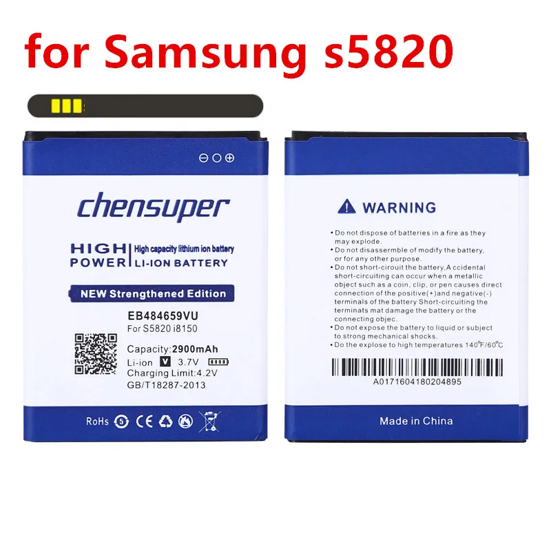 Новинка 2017 аккумулятор 2900 мАч EB484659VA EB484659VU для мобильных телефонов Samsung I8350 T759 W689