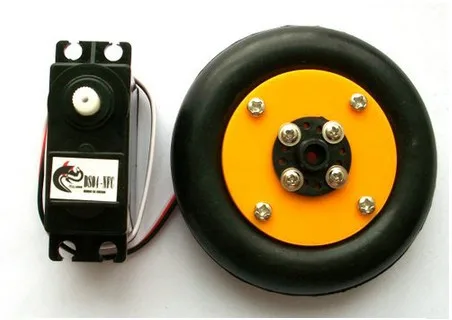 Новый 360 градусов рулевого управления + колесо эквивалентно DC мотор шестерни шины