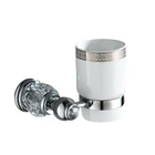 Роскошный хром держатель для чашки в европейском стиле для ванной комнаты, твердый медный Хрустальный держатель для чашки, аксессуары для ванной комнаты