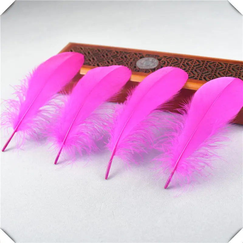 Горячая красный Гусь feather20-100pcs13-18CM DIY Перья для рукоделия и ювелирных изделий Аксессуары для одежды Свадебные украшения Шлейфы