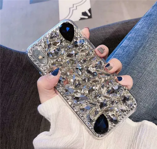 XSMYiss 3D Luxury Bling Crystal Diamond Soft TPU Back Cover Phone For Samsung S4 S5 S6 S7 edge S8 S9 Plus Note 3 4 5 8 |