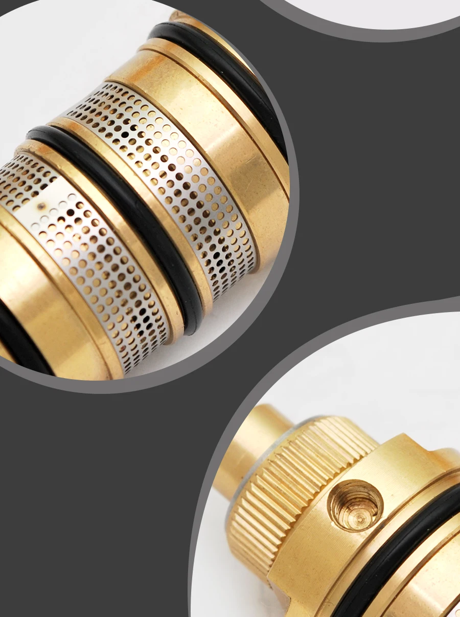 Brass Thermostatic Valve Spool Copper Faucet Cartridge Bath Mixer Tap Shower Mixing Valve Adjust The Mixing Water Temperature