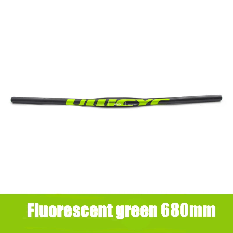 Flat X 680mm Флуоресцентный ullicyc горный велосипед часть труба из углеродистого волокна 3K полностью углеродный руль(плоский/подъемный) 31,8*580/600/620/640/660/680/700/720/740 мм - Цвет: Flat X 680mm
