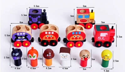 Новинка деревянная игрушка Прямая поставка с фабрики 6 магнитных Anpanman train детские