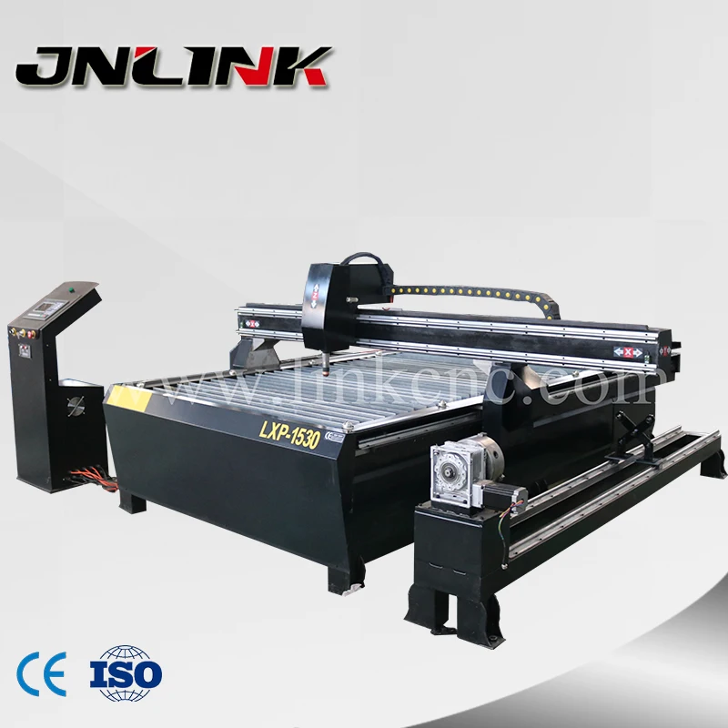 Горячая продажа cnc трубы плазменный резак машина с поворотной осью для резки