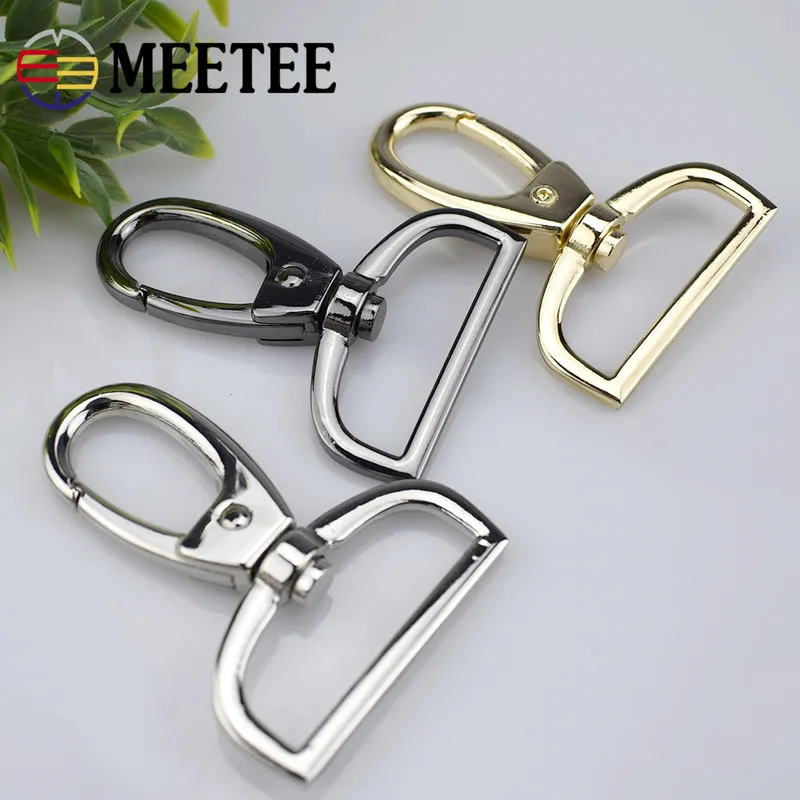 Meetee 4pcs 38mm Bag Metal Hang Buckles Strap Lobster Clasp Collar Snap Hook DIY KeyChain Hardware Crafts Accessories F2-11 | Дом и сад