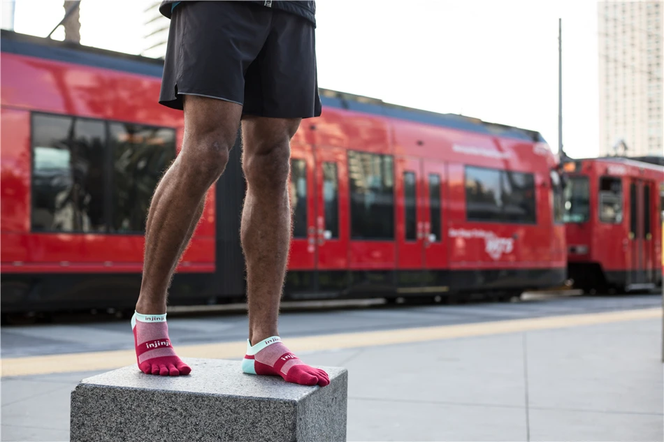 Injinji, спортивные мужские кроссовки с пятью пальцами, короткие легкие тонкие спортивные носки для бега COOLMAX, впитывающие пот, быстросохнущие, для йоги