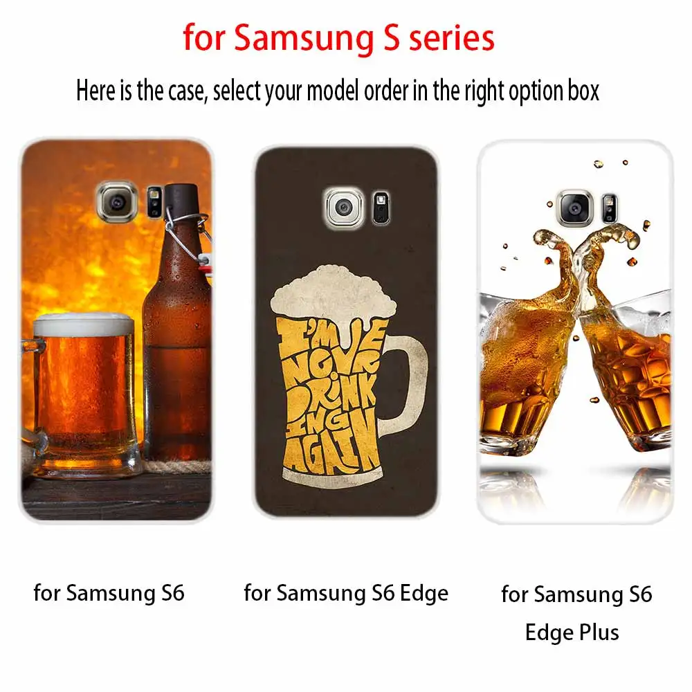 Новый Замороженный стеклянные пивные летняя Мягкая обложка для Samsung Galaxy S7 край S8