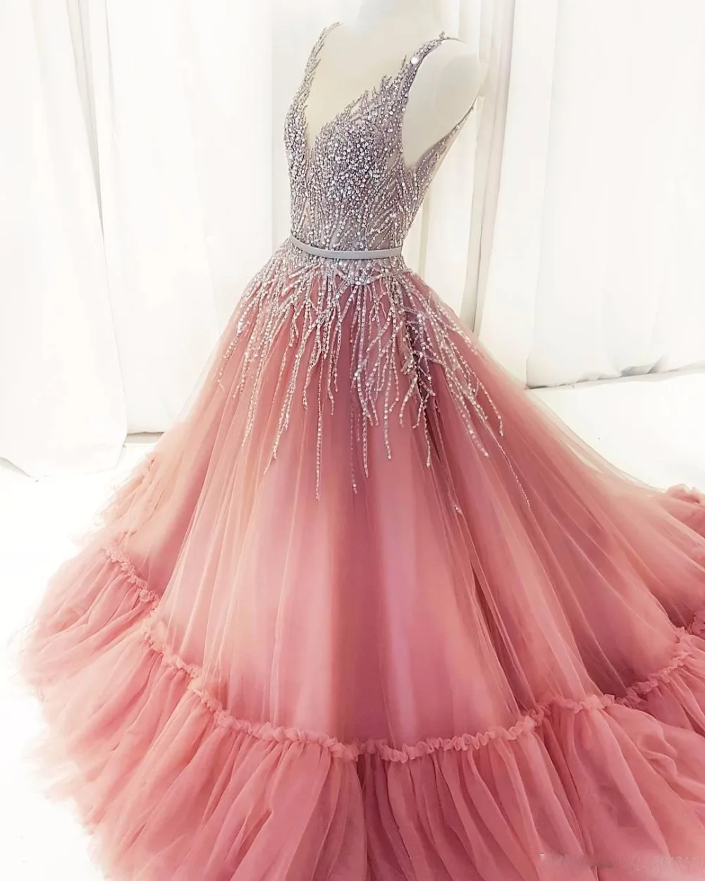 2019 Вечерние платья из тюля длинное вечернее платье vestido festa abendkleider Роскошные