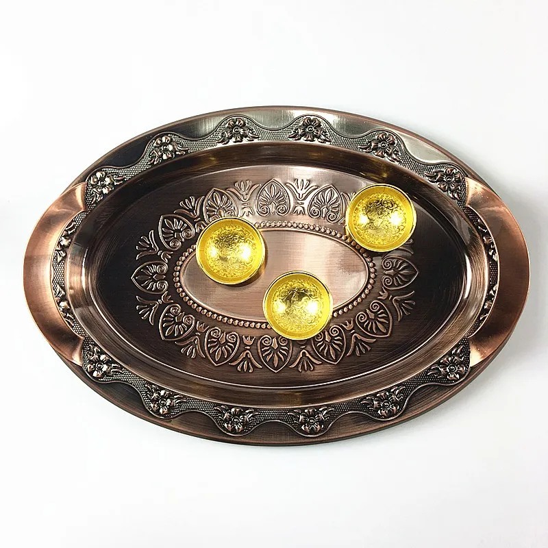 Европейские бронзовые овальные поддоны для восстановления гостиничных баров