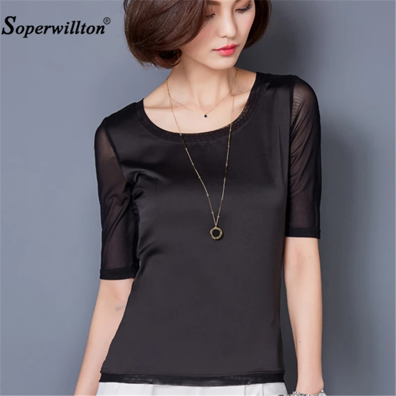 Новинка 2018 женские рубашки летние блузки с коротким рукавом кружевная