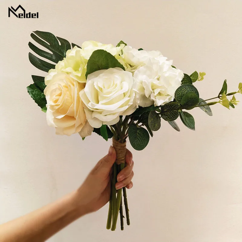 Meldel Свадебный букет невесты искусственный гортензии Шелковый цветок