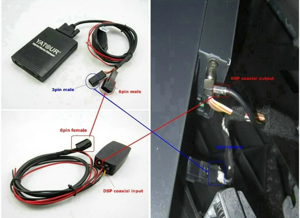 Модуль DSP (цифровой звуковой процессор) комплект для BMW4 yatour usb aux sd